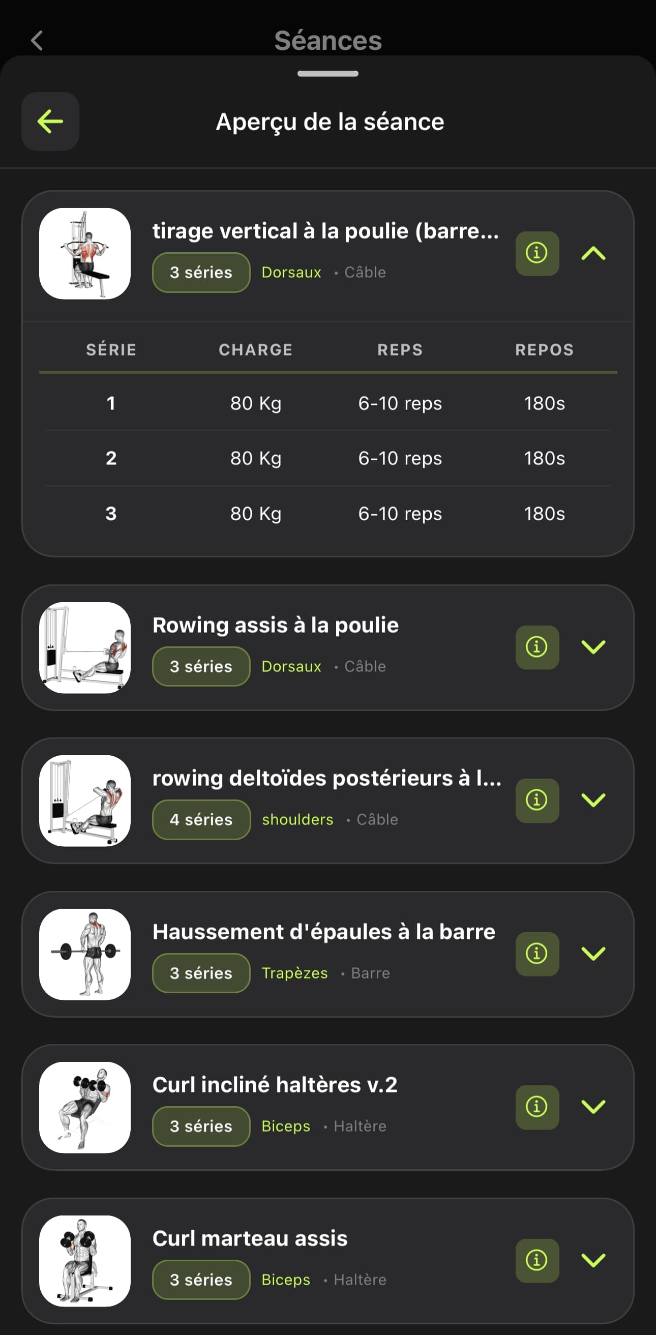 Plan d'entraînement