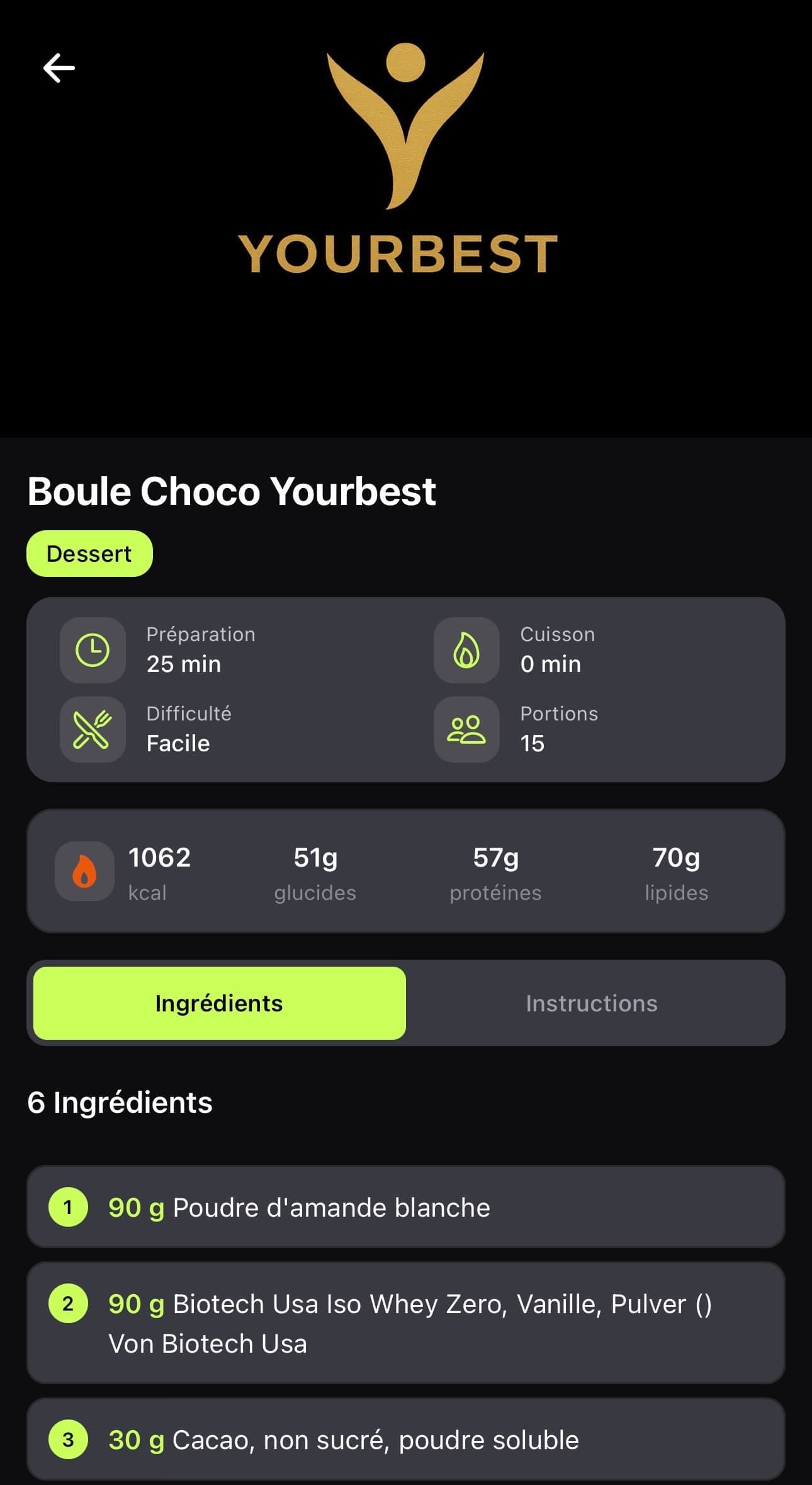 Recettes YOURBEST™