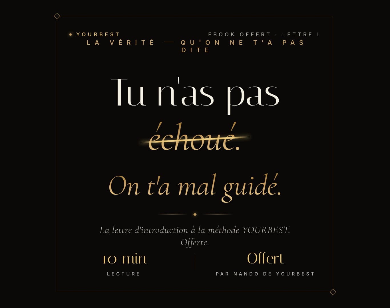 YOURBEST™ — Guide gratuit · Comment perdre tes premiers kilos de gras